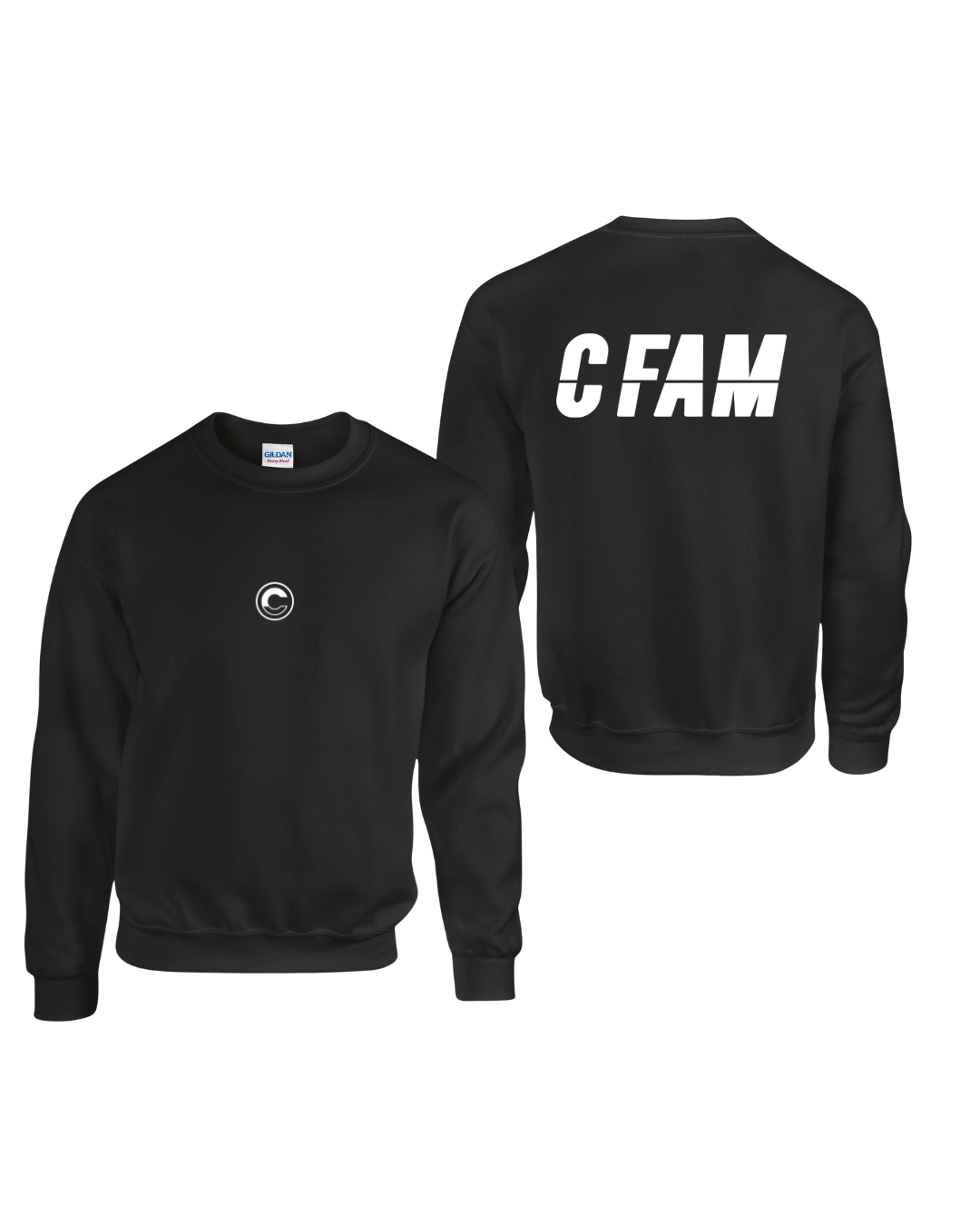 CREW NECK - 01 BLACK WHITE